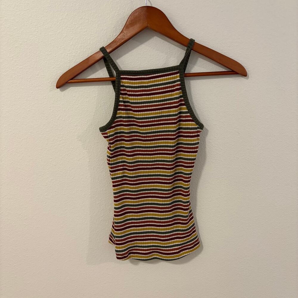 Rue 21 XS Women’s Ribbed Tank Y2K Green, Yellow, Maroon